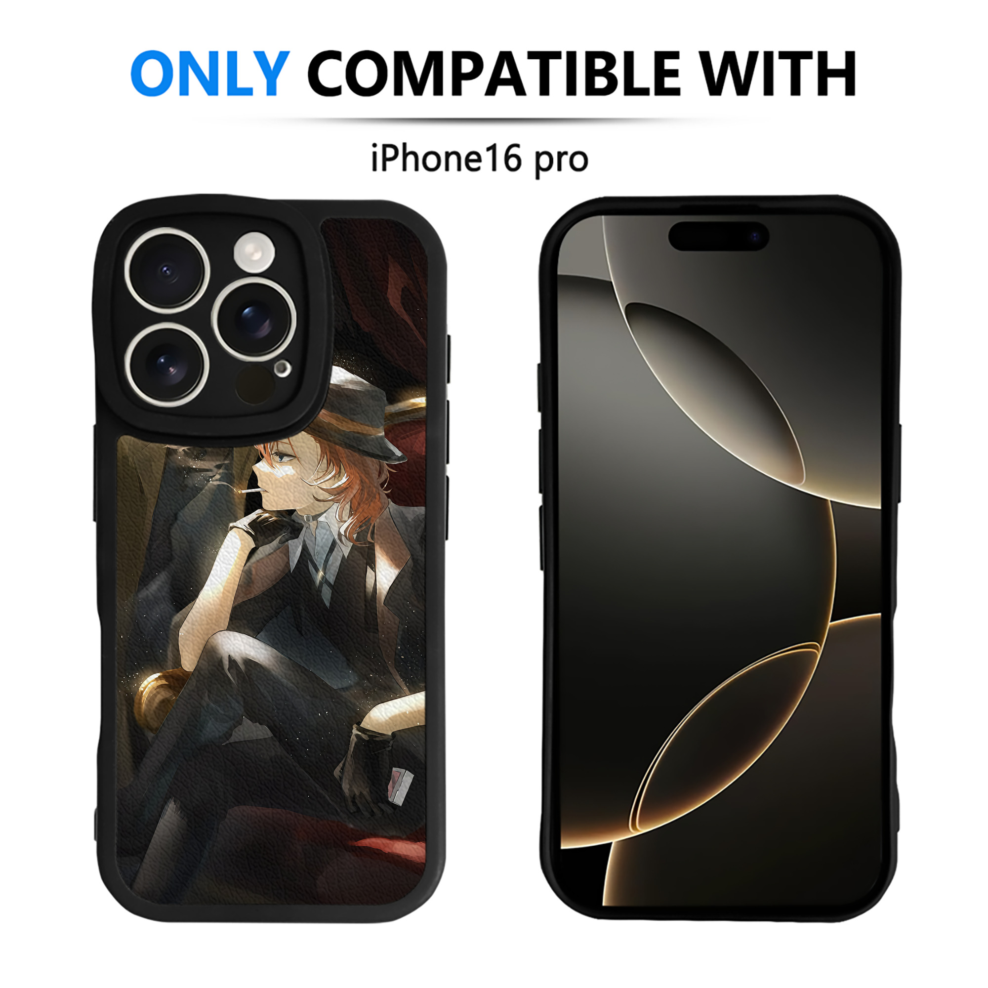 （画像用） 文豪ストレイドッグス Bungo Stray Dogs 【iPhone 16シリーズ対応】シリコンスマホケース（レザー調） 材質：シリコン